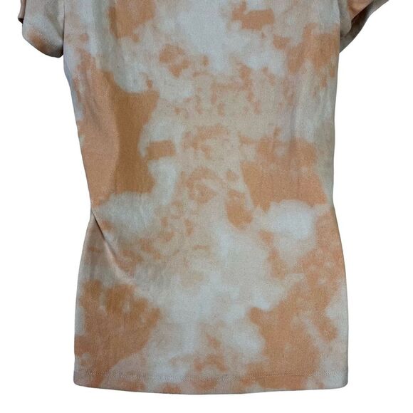 CATHERINE MALANDRINO Stretch Tie Dye Short Sleeve V-Neck Knit Top Shirt Tee sz S - Picture 12 of 16